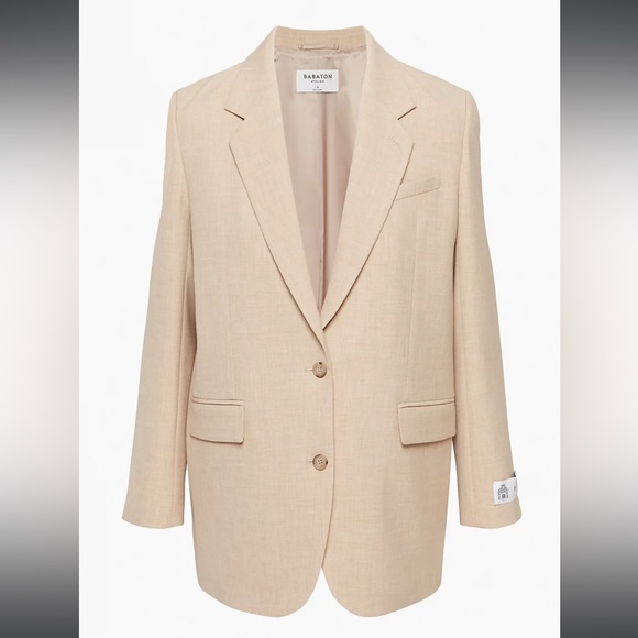 Babaton Agency Blazer in Heather Oat Beige - Picture 7 of 10